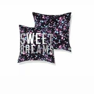 VS Pink galaxy display prop throw pillow
